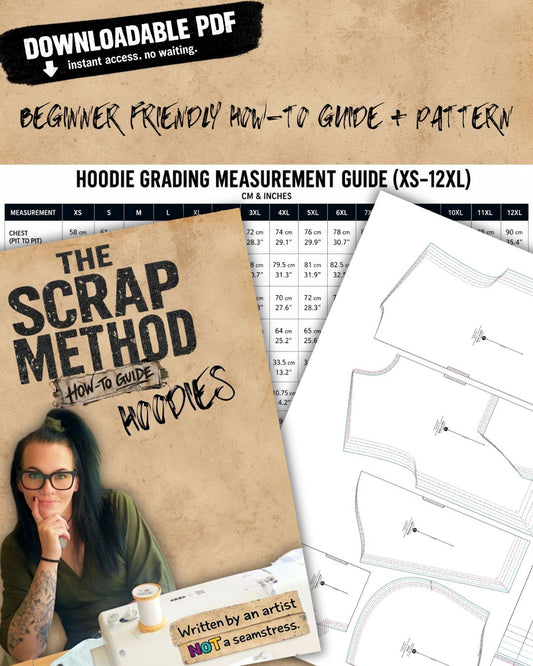 The Scrap Method - How to guide & Printable Hoodie Pattern
