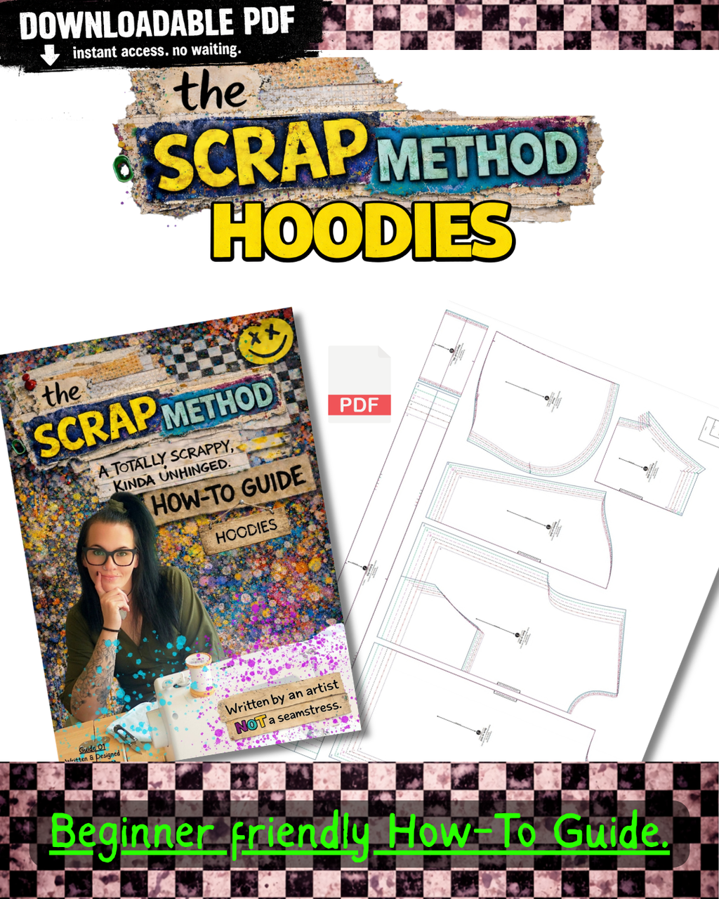 The Scrap Method - How to guide & Printable Hoodie Pattern