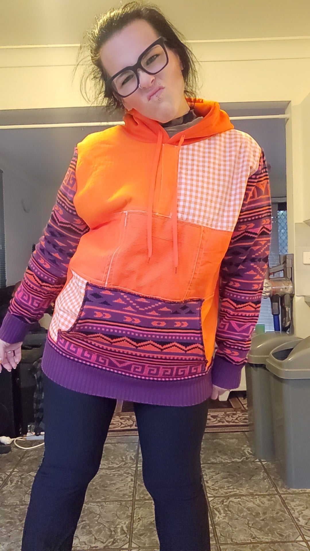 One-of-one Scrap Collective hoodie