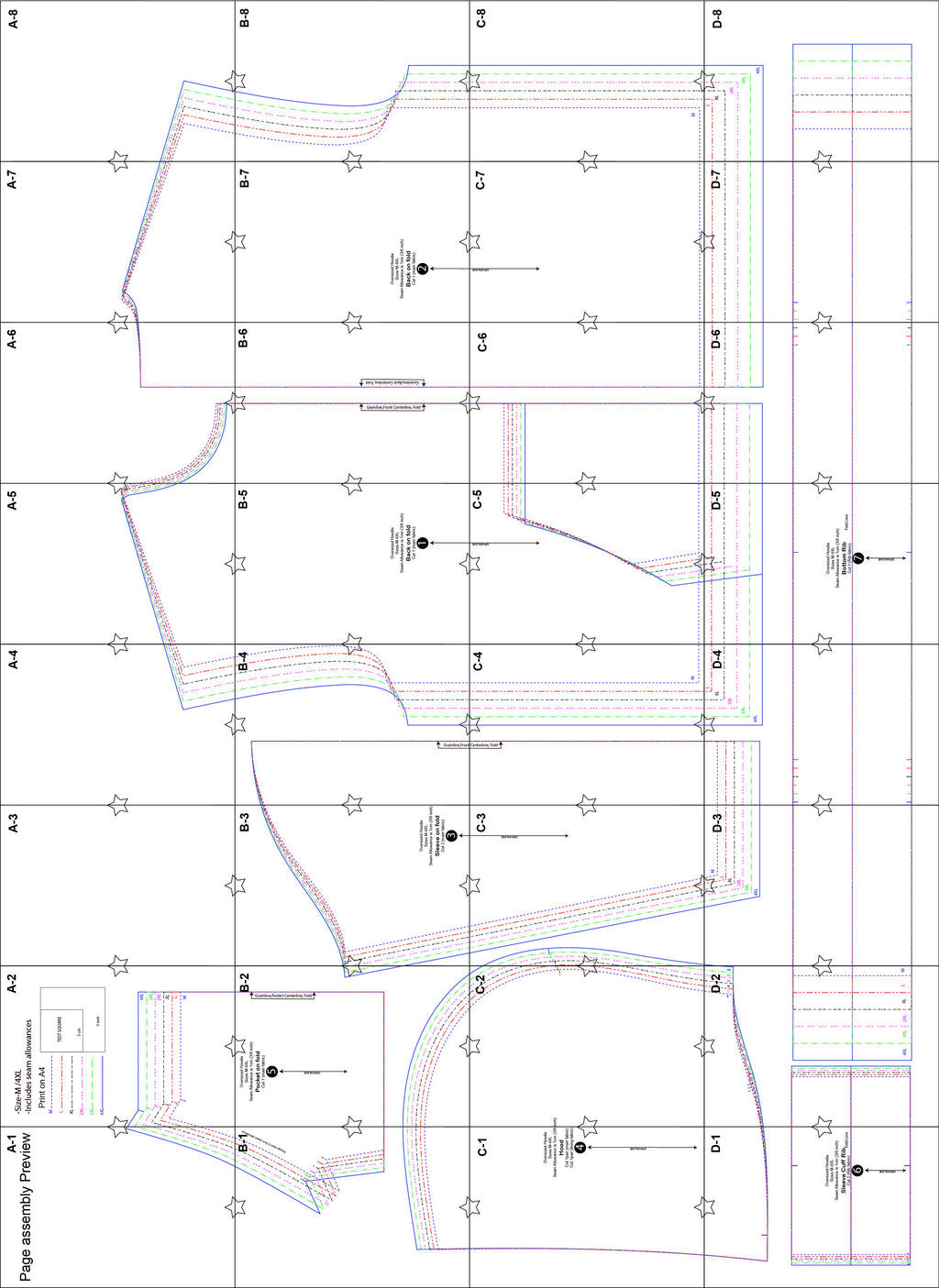 The Scrap Method - How to guide & Printable Hoodie Pattern