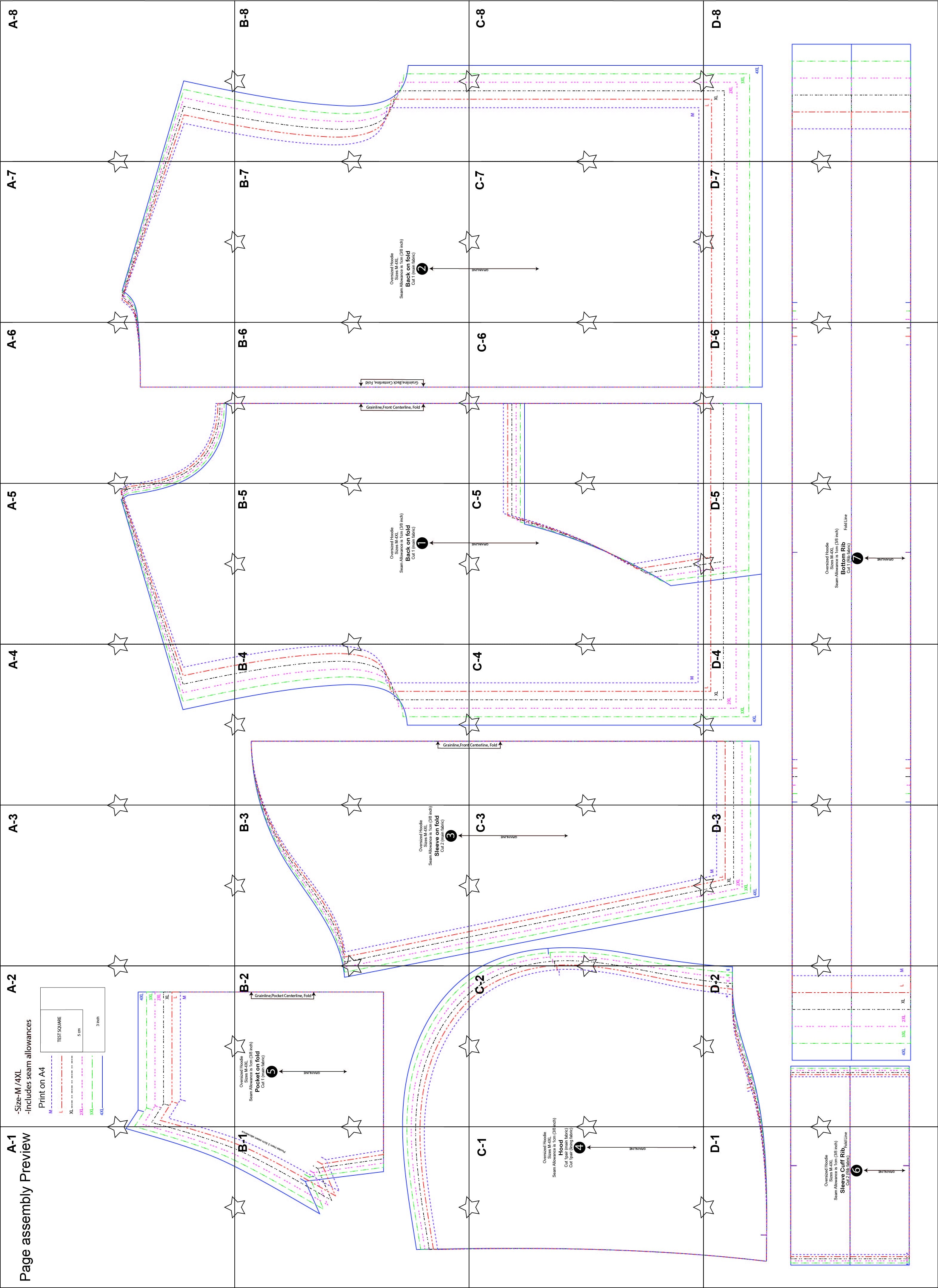 The Scrap Method - How to guide & Printable Hoodie Pattern