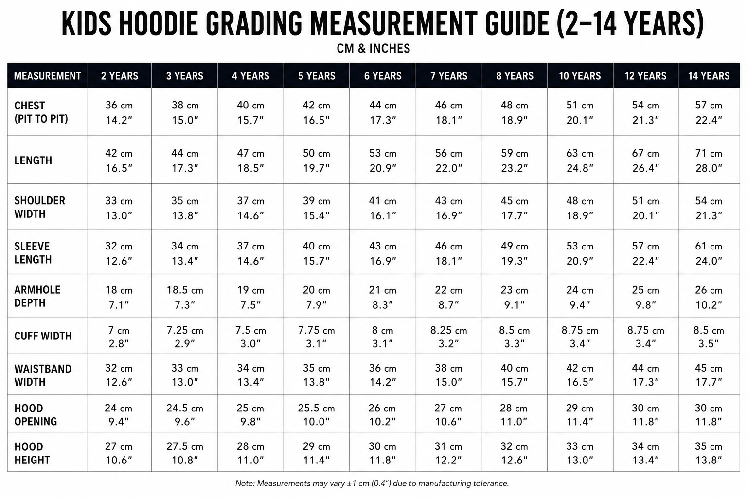 Kids Hoodie Add-On Pattern (Size 2 - 14 Years)