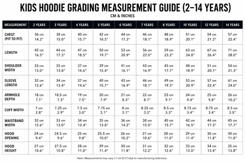 Kids Hoodie Add-On Pattern (Size 2 - 14 Years)