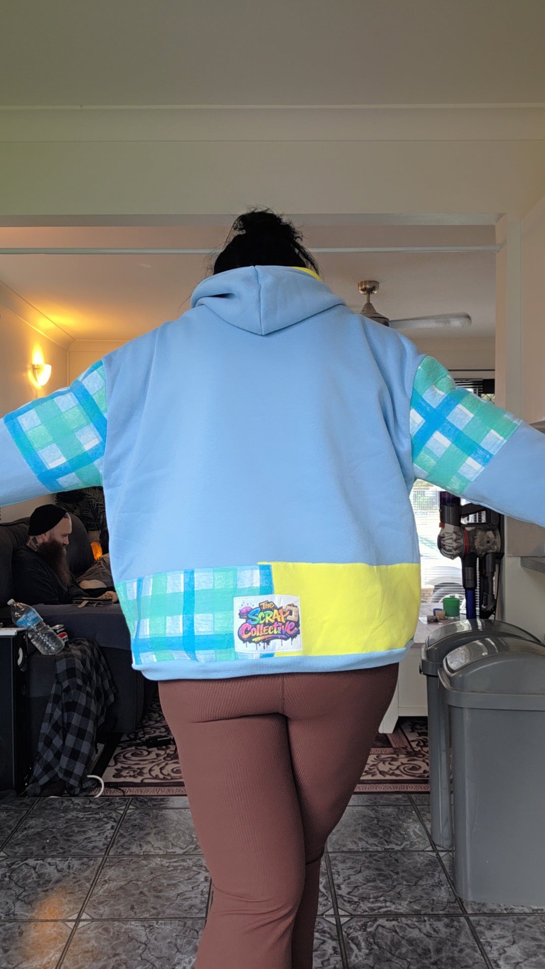 Green blue and yellow hoodie