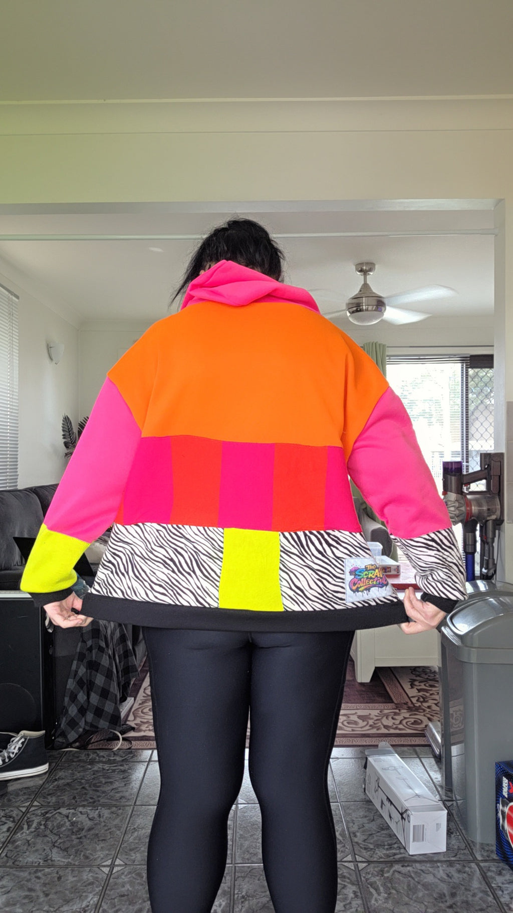 Neon and Zebra hoodie